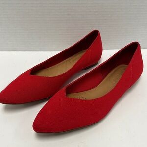 Corso Como Julia Mars Red Knit Flats Size 9